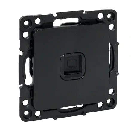 Стокгольм Механизм Розетки RJ-45 1-местной черный EKF